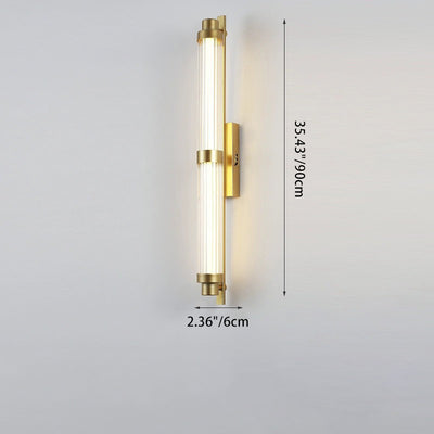 Modern Minimalist Iron Glass Cylinder Rectangle LED Wall Sconce Lamp For Living Room