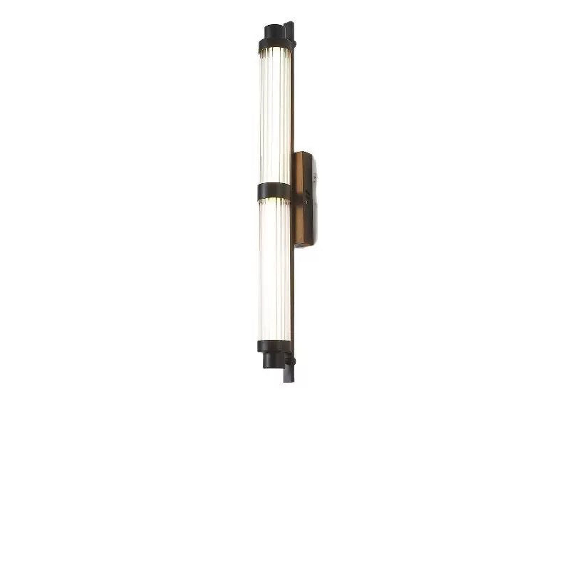 Modern Minimalist Iron Glass Cylinder Rectangle LED Wall Sconce Lamp For Living Room