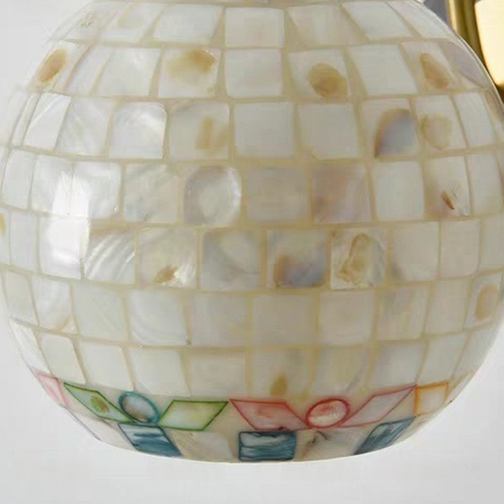 Traditional Vintage Walnut Wood Glass Round Globe 1-Light Wall Sconce Lamp For Living Room
