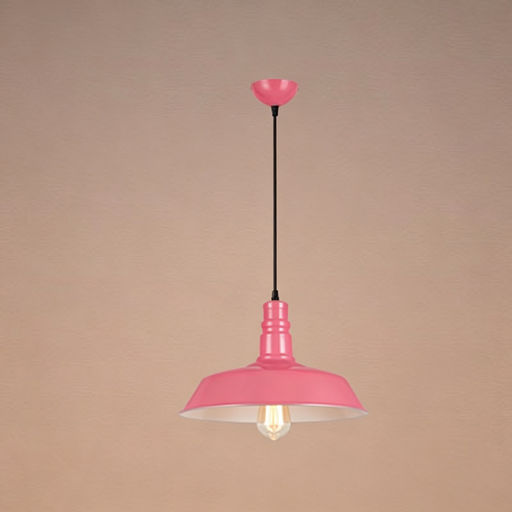 Zeitgenössische industrielle runde Eisen 1-Licht Pendelleuchte für das Wohnzimmer 
