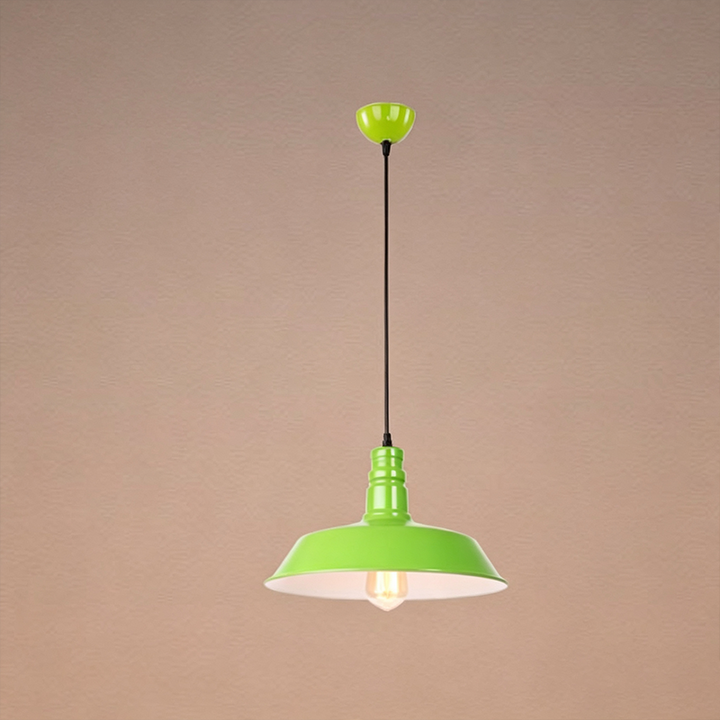 Zeitgenössische industrielle runde Eisen 1-Licht Pendelleuchte für das Wohnzimmer 