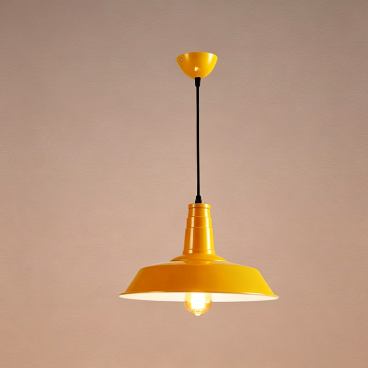 Zeitgenössische industrielle runde Eisen 1-Licht Pendelleuchte für das Wohnzimmer 