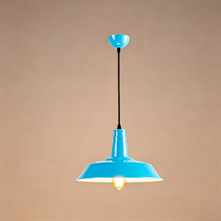 Zeitgenössische industrielle runde Eisen 1-Licht Pendelleuchte für das Wohnzimmer 