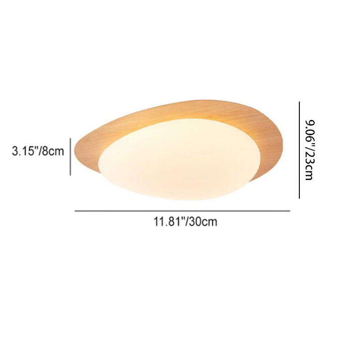 Luz de techo empotrada LED de hierro acrílico con forma de guijarro escandinavo contemporáneo para dormitorio 