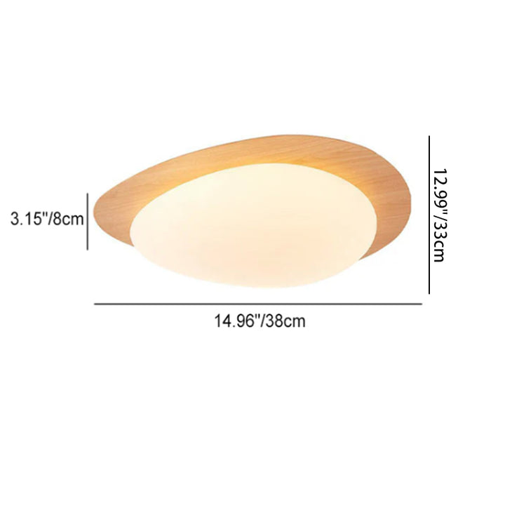 Luz de techo empotrada LED de hierro acrílico con forma de guijarro escandinavo contemporáneo para dormitorio 