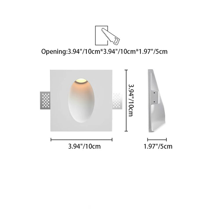 Moderne minimalistische runde Aluminiumgips LED eingebettete Wandleuchte Lampe für Wohnzimmer 