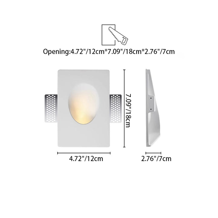 Moderne minimalistische runde Aluminiumgips LED eingebettete Wandleuchte Lampe für Wohnzimmer 