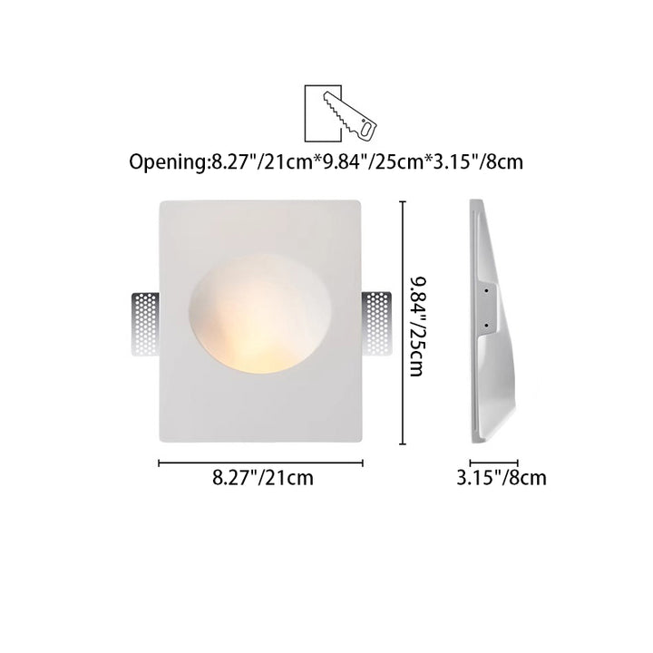 Moderne minimalistische runde Aluminiumgips LED eingebettete Wandleuchte Lampe für Wohnzimmer 