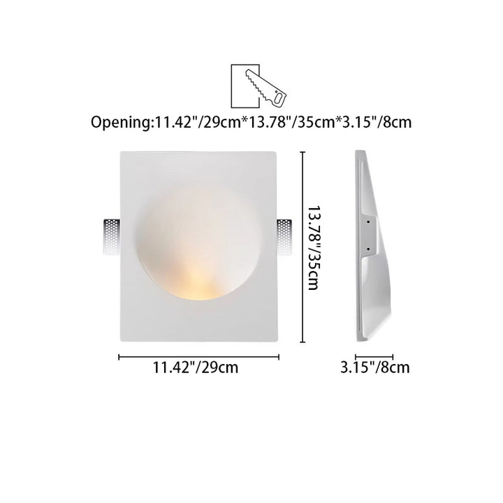 Moderne minimalistische runde Aluminiumgips LED eingebettete Wandleuchte Lampe für Wohnzimmer 