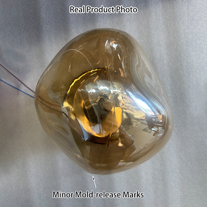 Modern Minimalist Irregular Spherical Electroplated Glass 1-Light Wall Sconce Lamp For Living Room