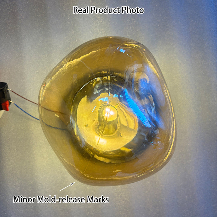 Modern Minimalist Irregular Spherical Electroplated Glass 1-Light Wall Sconce Lamp For Living Room
