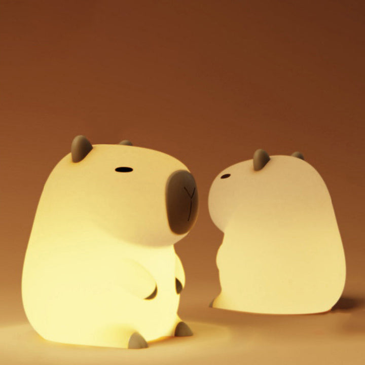 Lampe de table LED en silicone PC ABS pour cochon d'Inde créatif contemporain pour chambre 