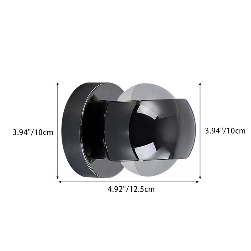 Moderne minimalistische Globus Kristall LED Wandleuchte Lampe für Wohnzimmer 