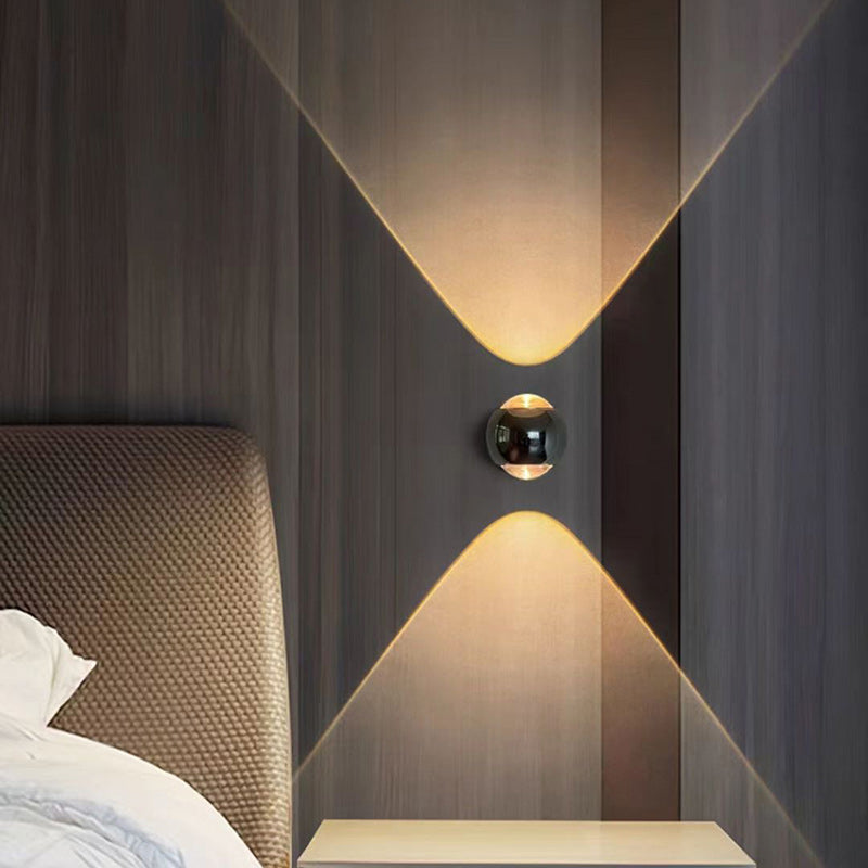 Moderne minimalistische Globus Kristall LED Wandleuchte Lampe für Wohnzimmer 
