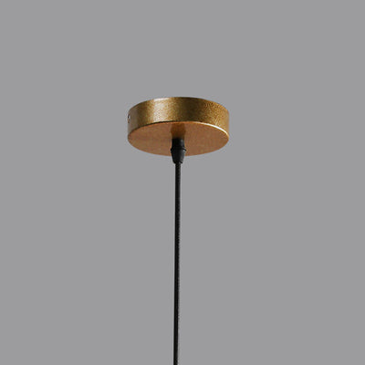 Lustre Contemporain de Luxe en Verre et Fer à 1 Lumière pour Salon 