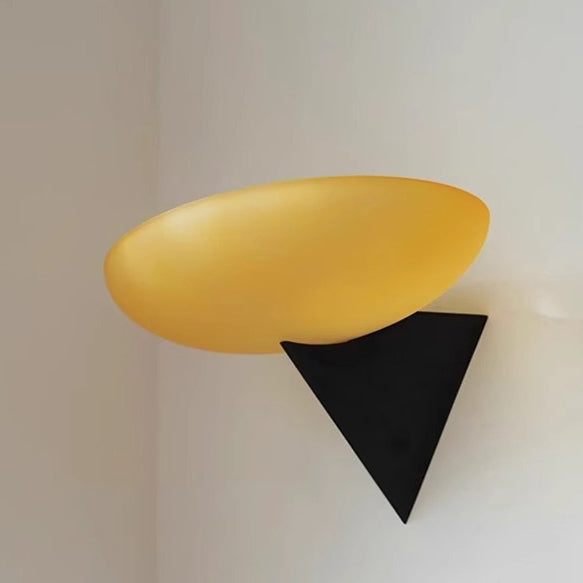 Moderne minimalistische runde Eisenglas 1-Licht Wandleuchte Lampe für Wohnzimmer 