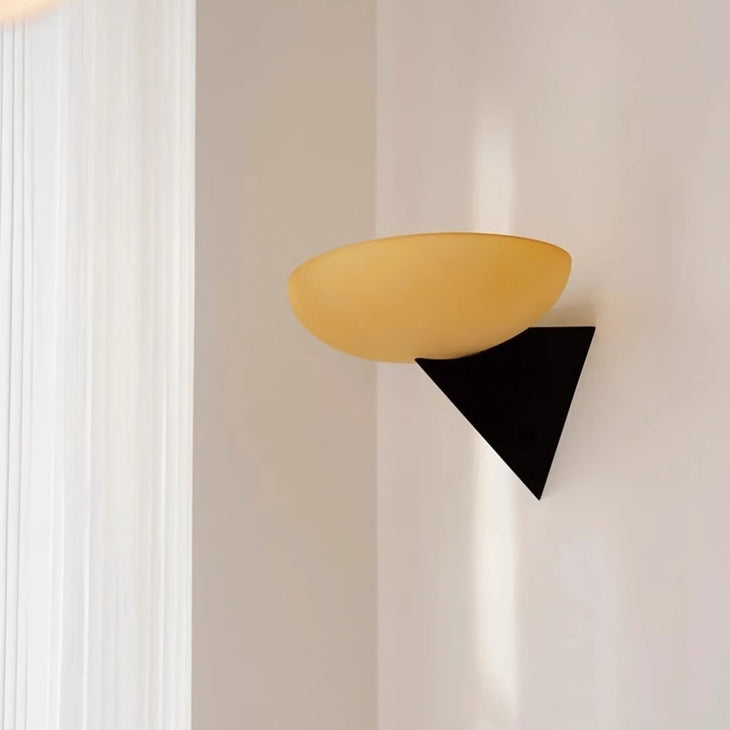 Moderne minimalistische runde Eisenglas 1-Licht Wandleuchte Lampe für Wohnzimmer 