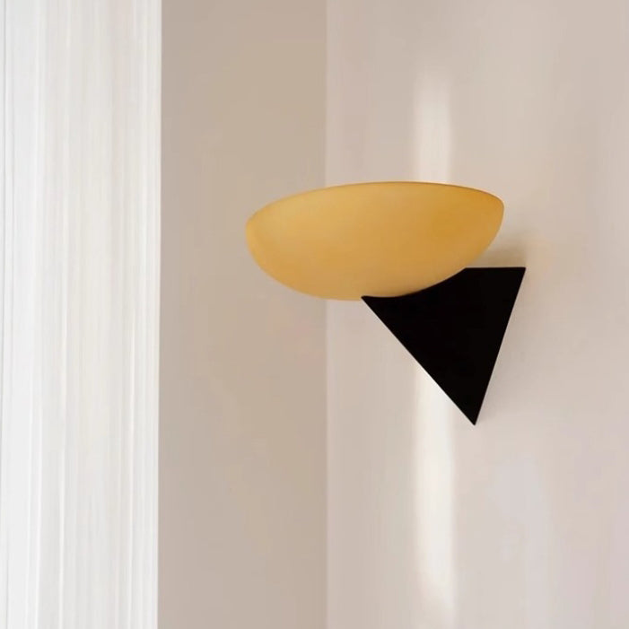 Moderne minimalistische runde Eisenglas 1-Licht Wandleuchte Lampe für Wohnzimmer 