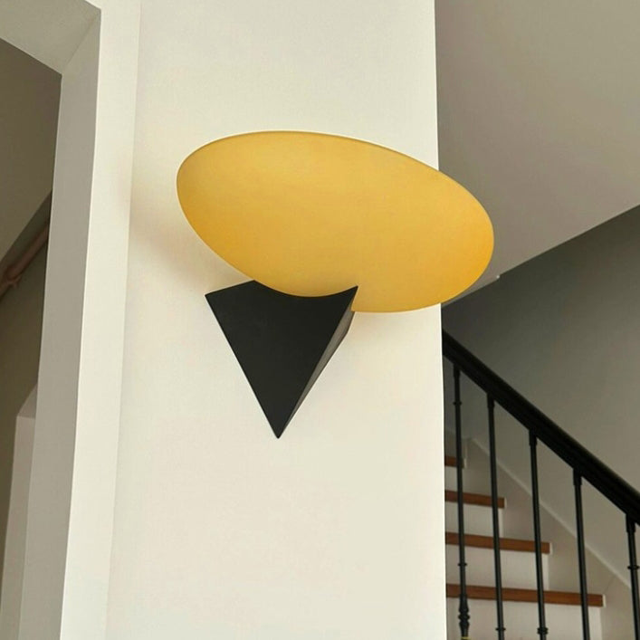Moderne minimalistische runde Eisenglas 1-Licht Wandleuchte Lampe für Wohnzimmer 