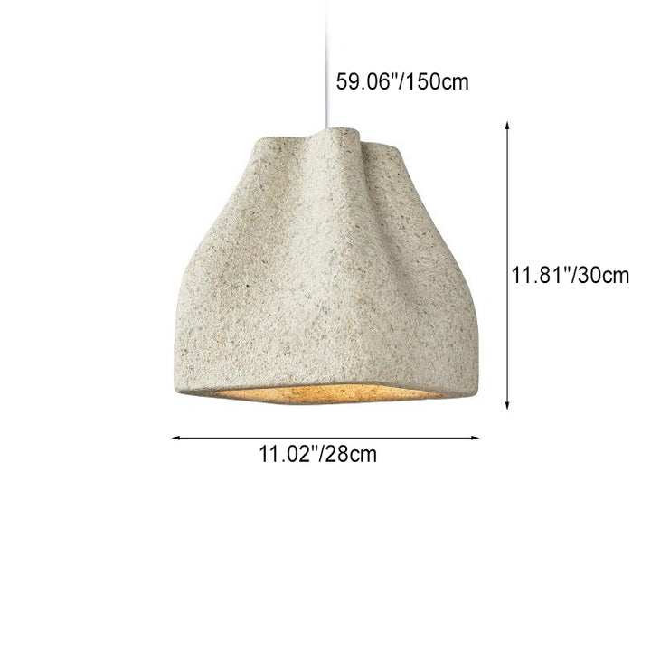 Traditional Japanese Drum Resin 1-Light Pendant Light For Living Room