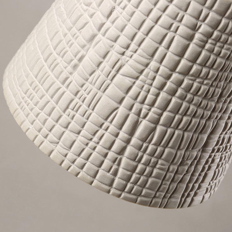 Suspension Luminaire en Bois et Ciment avec Tambour Japonais Traditionnel 1 Lumière pour Salon 