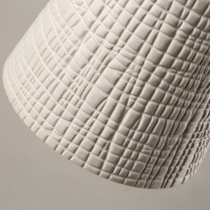 Suspension Luminaire en Bois et Ciment avec Tambour Japonais Traditionnel 1 Lumière pour Salon 