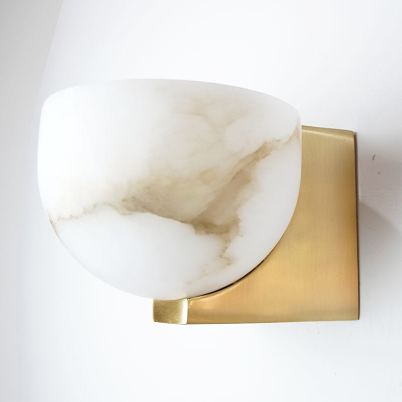 Zeitgenössische Luxus Globus Marmor Eisen 1-Licht Wandleuchte Lampe für Wohnzimmer 