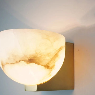 Globe en marbre de luxe contemporain en fer, applique murale 1 lumière pour salon 