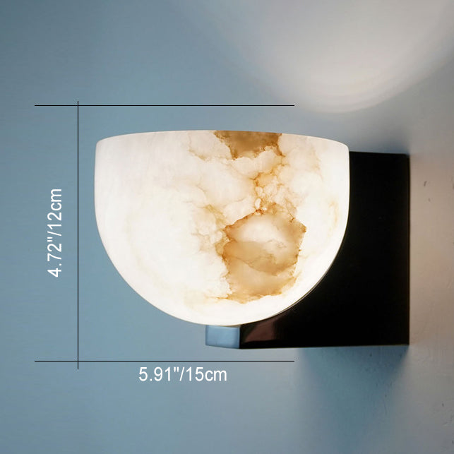 Zeitgenössische Luxus Globus Marmor Eisen 1-Licht Wandleuchte Lampe für Wohnzimmer 