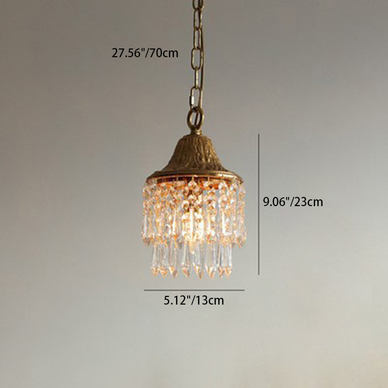 Lustre Contemporain en Cristal en Forme de Goutte de Luxe avec une Suspension en Fer à 1 Lumière pour Salon 