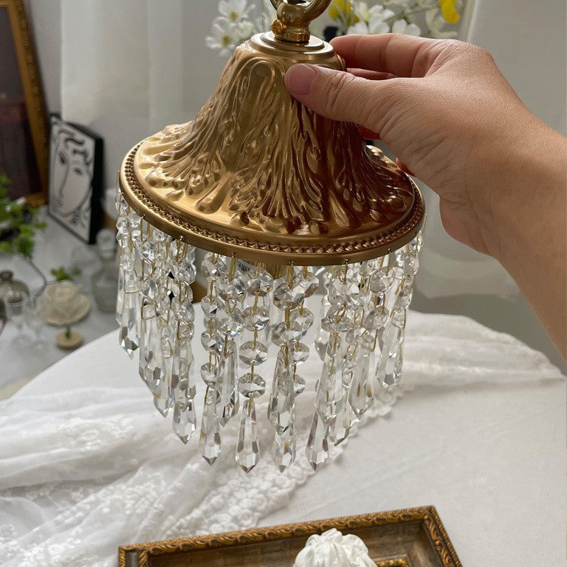 Lustre Contemporain en Cristal en Forme de Goutte de Luxe avec une Suspension en Fer à 1 Lumière pour Salon 