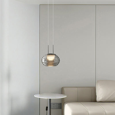 Lustre à suspension LED en verre et acier minimaliste moderne pour salon 