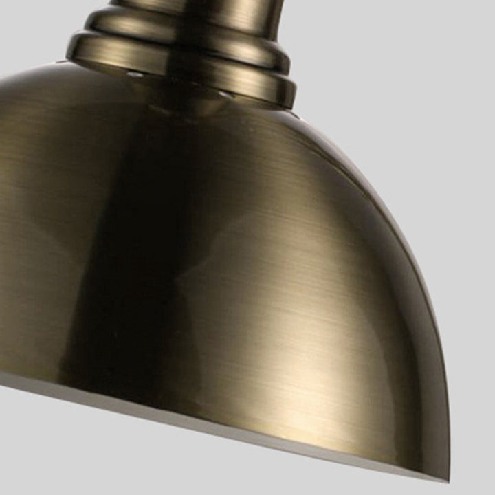 Lampe de table contemporaine rétro en dôme de fer à 1 lumière pour salon 