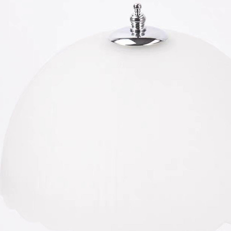 Lámpara de mesa contemporánea de cúpula nórdica de hierro y vidrio con 1 luz para sala de estar 