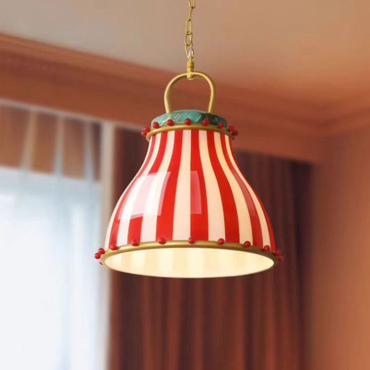 Suspension en verre et fer avec tambour scandinave contemporain à 1 lumière pour salon 