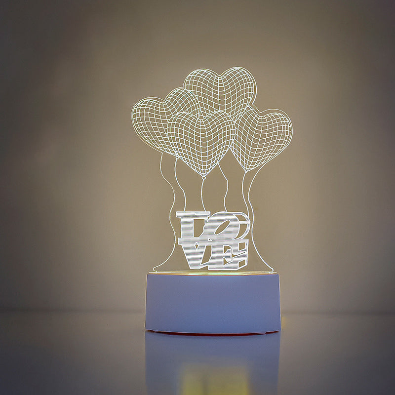 Lámpara de mesa LED rectangular acrílica creativa contemporánea para sala de estar 
