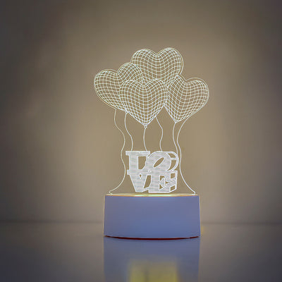 Contemporary Creative Rectangular Acrylic LED Table Lamp For Living Room