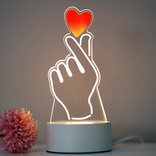 Lámpara de mesa LED rectangular acrílica creativa contemporánea para sala de estar 