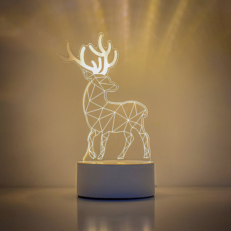 Contemporary Creative Rectangular Acrylic LED Table Lamp For Living Room