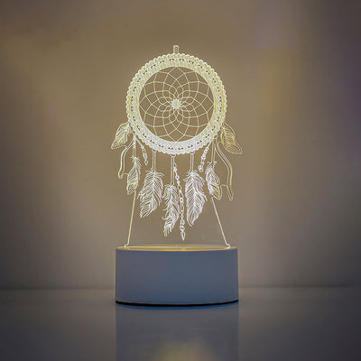 Contemporary Creative Rectangular Acrylic LED Table Lamp For Living Room
