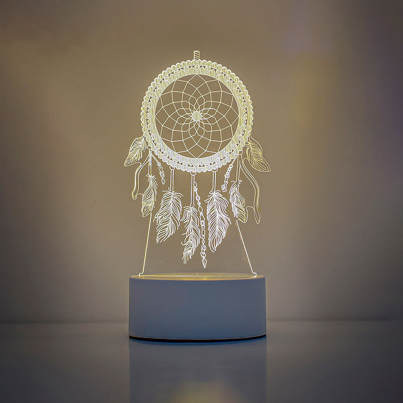 Contemporary Creative Rectangular Acrylic LED Table Lamp For Living Room