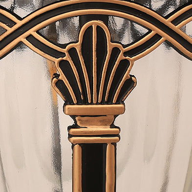 Applique murale à 1 lumière en aluminium à colonne européenne traditionnelle pour jardin 