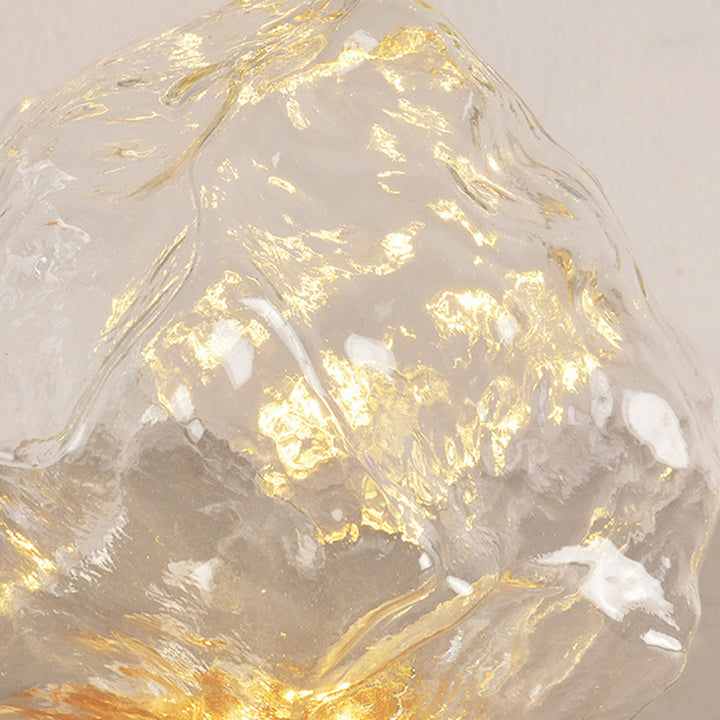モダンアールデコトラペゾイドプラスチックガラスLEDテーブルランプリビングルーム用 