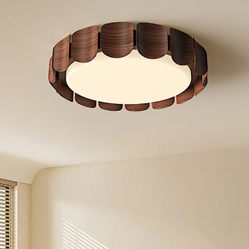 Plafonnier LED rond en fer acrylique minimaliste moderne pour salon 