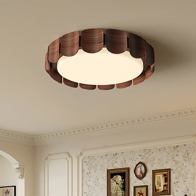 Plafonnier LED rond en fer acrylique minimaliste moderne pour salon 