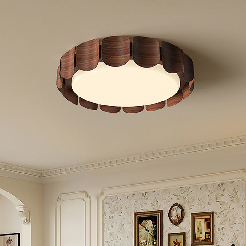 Plafonnier LED rond en fer acrylique minimaliste moderne pour salon 