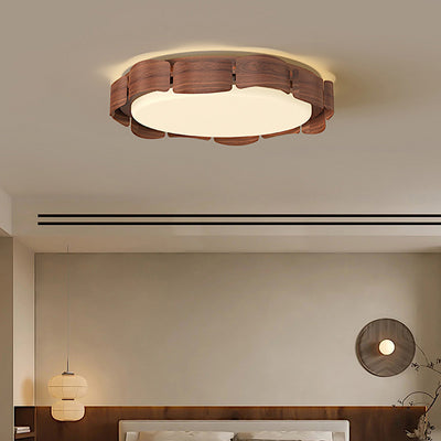 Plafonnier LED rond en fer acrylique minimaliste moderne pour salon 