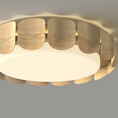 Plafonnier LED rond en fer acrylique minimaliste moderne pour salon 