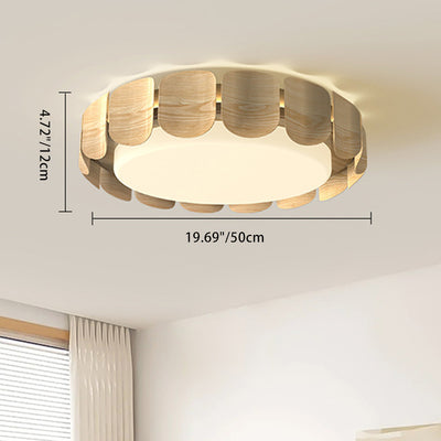 Plafonnier LED rond en fer acrylique minimaliste moderne pour salon 