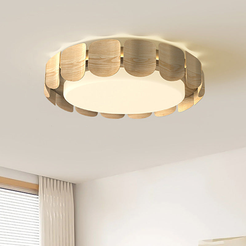Plafonnier LED rond en fer acrylique minimaliste moderne pour salon 